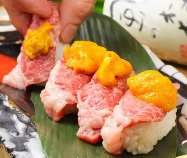 梅田 肉の寿司 肉バル鉄ペーうにく