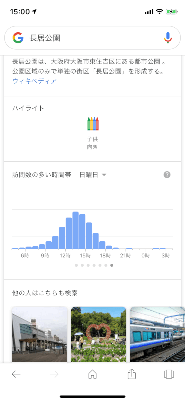 長居公園混雑状況